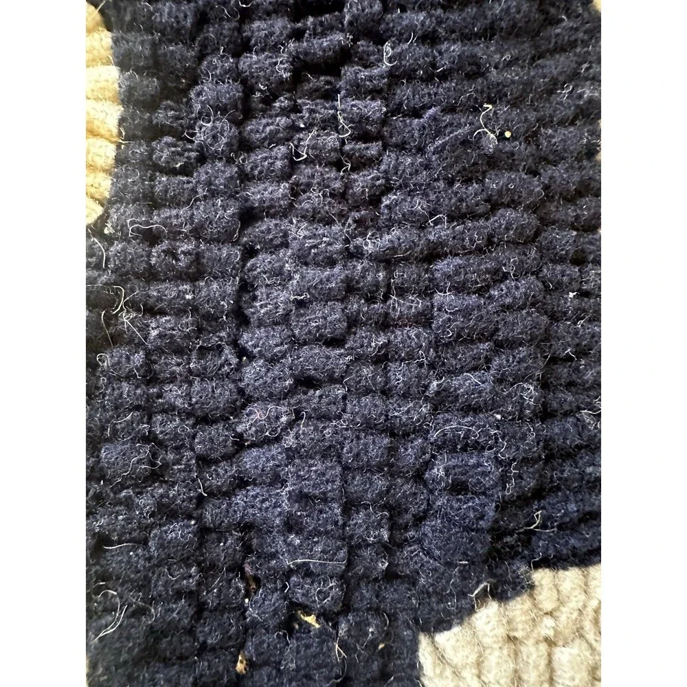Vintage Rug Hooked Wool 8” x 37